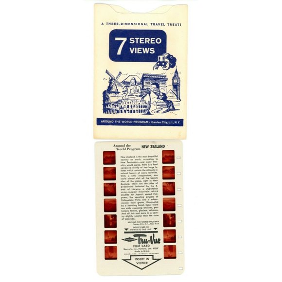Vintage Tru Vue Tru-Vue Film Card New Zealand Australia Travel Around The World - Picture 1 of 2